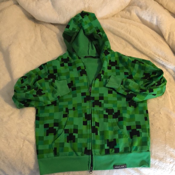 MINECRAFT full zip hoodie Youth Large - excellent condition mesh face hoodie - Picture 4 of 10
